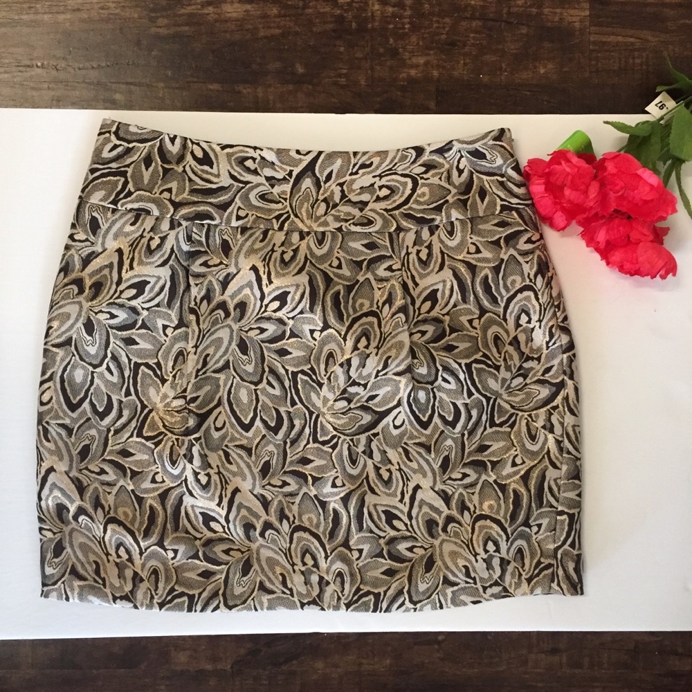 LOFT Gold Thread Skirt